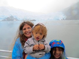 IMG 1141  Mommy, Pelan, Megan and the  Aialik Glacier, Kenai Fjords National Park