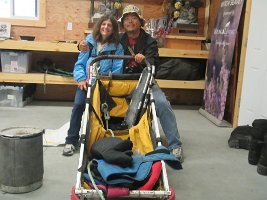 IMG 1660  on a dog sled, Seavey's Iditaride, Seward, AK