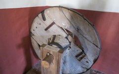 IMG_5234 Hand hammer iron Ox Cart wheel, Goliad State Park