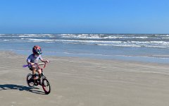IMG_5804 Cycling on the beach, Padre Island National Seashore