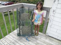 IMG 5187  Megan with a Lobster Trap,  Cape Enrage, NB