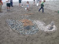 IMG 5158  Heron Tidal Art we helped created during an Interpretive Program at Fundy National Park, directed by Karin Bach
