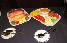 IMG_2646 Fruit and Veggie plates, Rehearsal Dinner, Maggiano's Italian Restaurant, Scottsdale, AZ