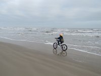 IMG 6311  Megan Cycling on the Beach, Padre Island National Seashore