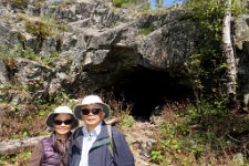 IMG_1327 Ah ma, Ah Gong outside of Suzy's Cave, Tobin Harbor, Isle Royale National Park