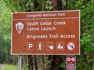IMG_0772 Sign for Canoe Launch, South Cedar Creek, Congaree National Park