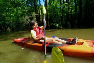 IMG_0835 Megan kayaking, Cedar Creek, Congaree National Park