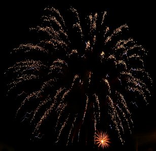 IMG_1424 Virginia Beach Fireworks from Golden Corral parking lot, Virginia Beach, VA