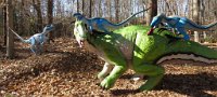 IMG 7625  Tenontosaurus under attack by Deinonychus, Virginia Living Museum, Newport News, VA